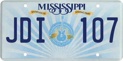 MS license plate JDI107