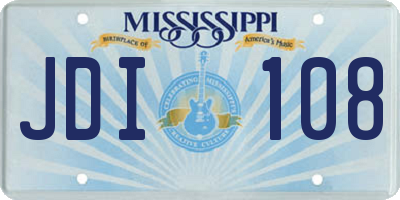MS license plate JDI108