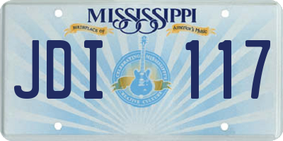 MS license plate JDI117