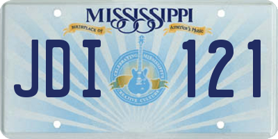 MS license plate JDI121