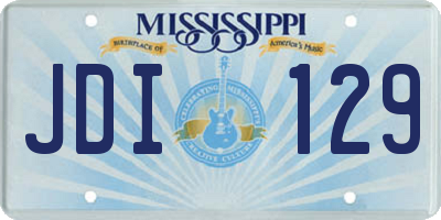 MS license plate JDI129