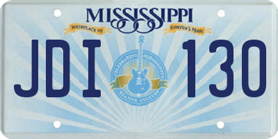 MS license plate JDI130