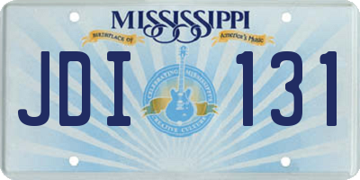 MS license plate JDI131