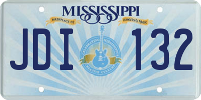 MS license plate JDI132