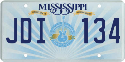 MS license plate JDI134