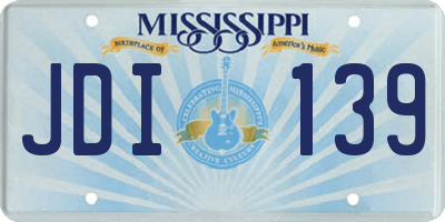 MS license plate JDI139
