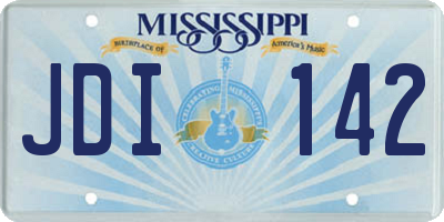 MS license plate JDI142
