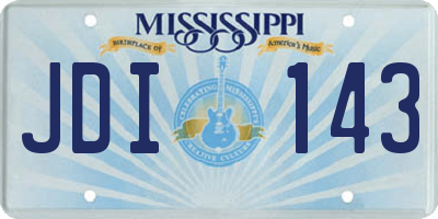 MS license plate JDI143