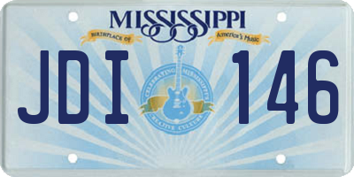 MS license plate JDI146