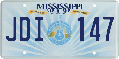 MS license plate JDI147