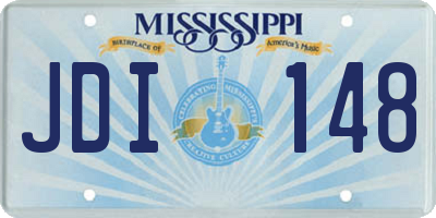MS license plate JDI148