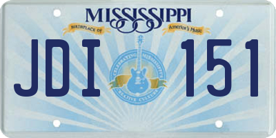 MS license plate JDI151