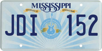 MS license plate JDI152