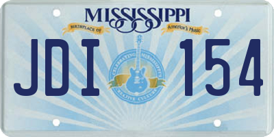 MS license plate JDI154
