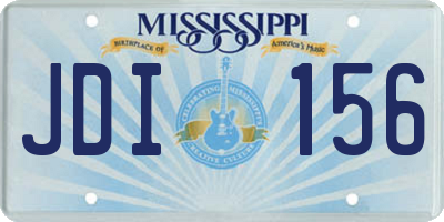 MS license plate JDI156
