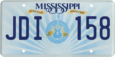 MS license plate JDI158