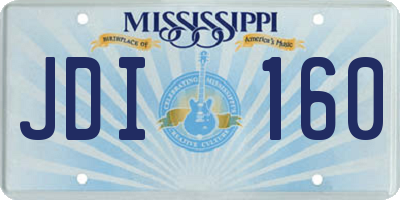 MS license plate JDI160