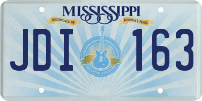MS license plate JDI163
