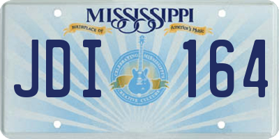 MS license plate JDI164