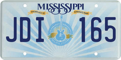 MS license plate JDI165