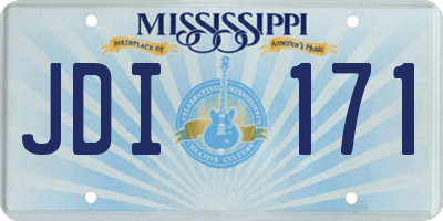 MS license plate JDI171