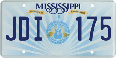 MS license plate JDI175