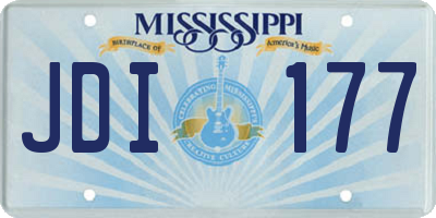 MS license plate JDI177