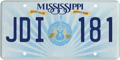 MS license plate JDI181