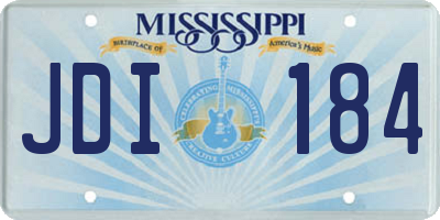 MS license plate JDI184