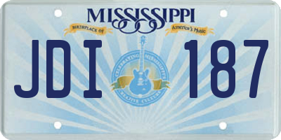 MS license plate JDI187