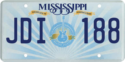 MS license plate JDI188