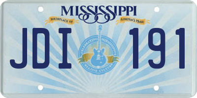 MS license plate JDI191