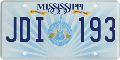 MS license plate JDI193