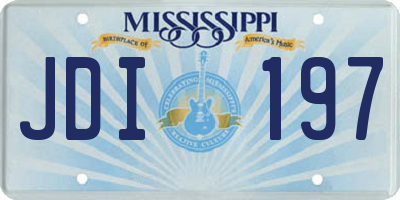 MS license plate JDI197