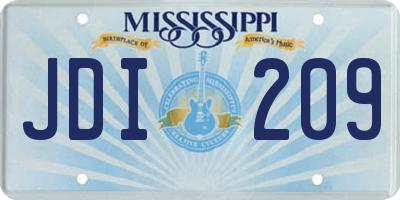 MS license plate JDI209