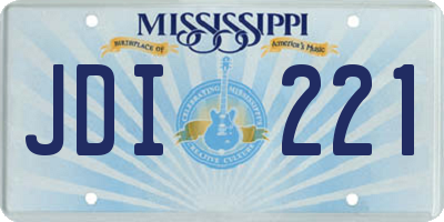 MS license plate JDI221