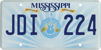 MS license plate JDI224