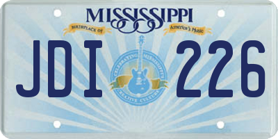 MS license plate JDI226