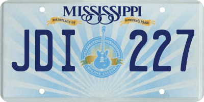 MS license plate JDI227