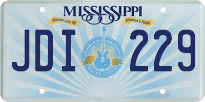 MS license plate JDI229