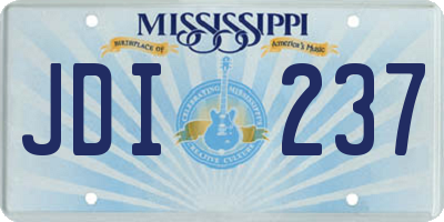 MS license plate JDI237