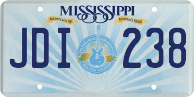 MS license plate JDI238