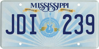 MS license plate JDI239