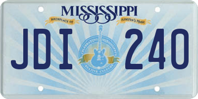 MS license plate JDI240