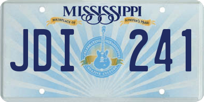 MS license plate JDI241