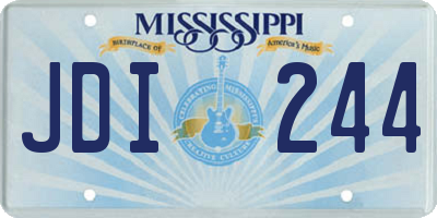 MS license plate JDI244