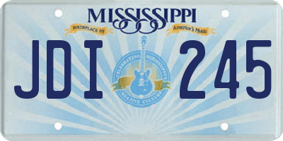 MS license plate JDI245