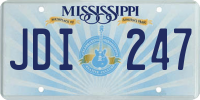 MS license plate JDI247