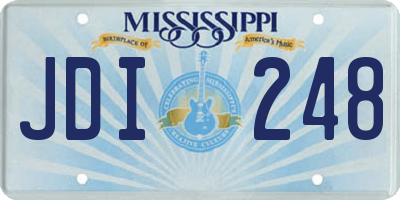 MS license plate JDI248