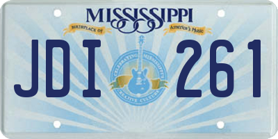 MS license plate JDI261